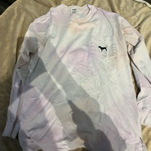 pink long sleeve shirt
